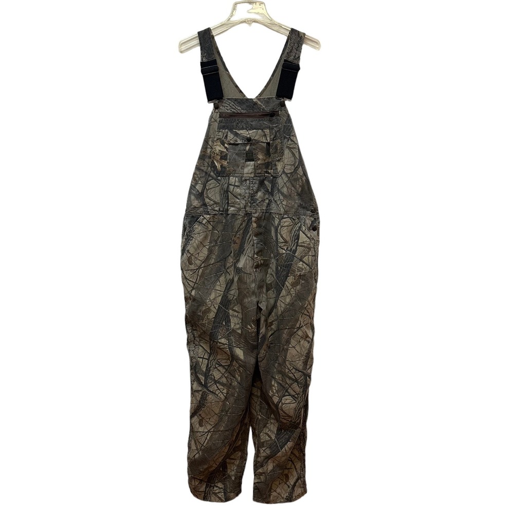 Vintage Liberty Real Tree Hardwoods Camo Overalls Hunting Fishing 42 x 31